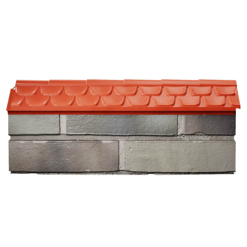 Парапет Zking Эльбрус Красный с посадкой на 0.5 кирпича (130мм) в Артеме фото
