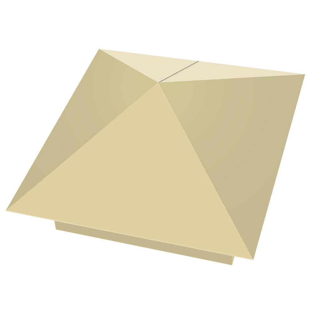 Колпак металлический 400х400мм RAL1014 Бежевый заборный Артем фото