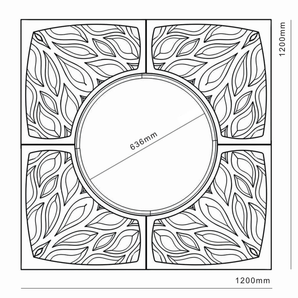 Приствольная решетка для дерева ZKING CRUST 1.2х1.2м Черная в Артеме фото