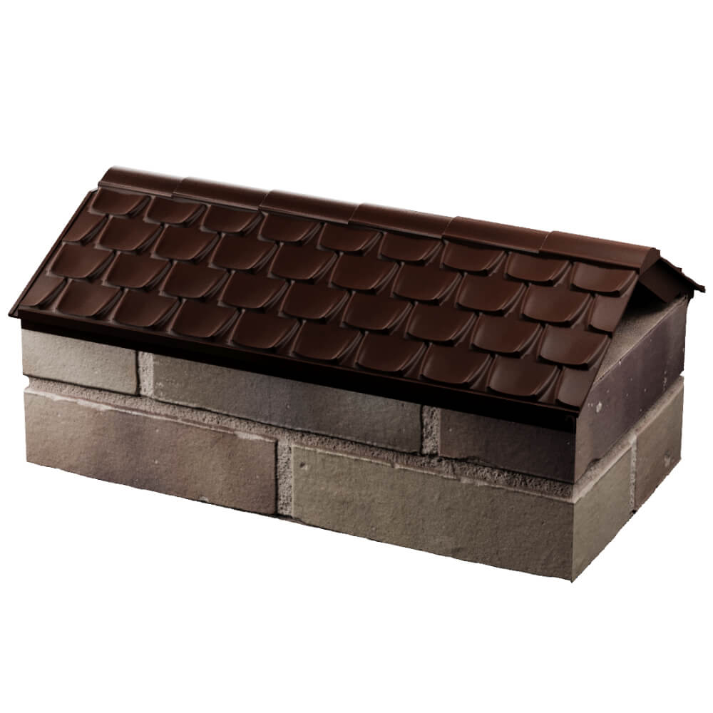 Парапет Zking Эльбрус Коричневый с посадкой на 1 кирпич (255мм) в Артеме фото