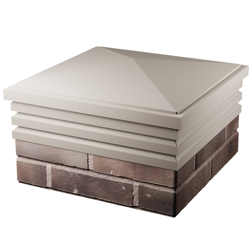 Колпак Zking Бона ХайТек Бежевый на столб 2х2 кирпича (513х513мм) в Артеме фото