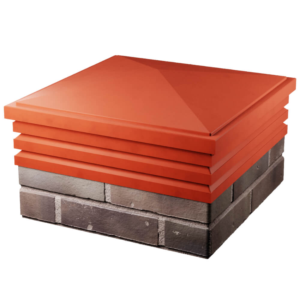 Колпак Zking Бона ХайТек Красный на столб 2х2 кирпича (513х513мм) в Артеме фото