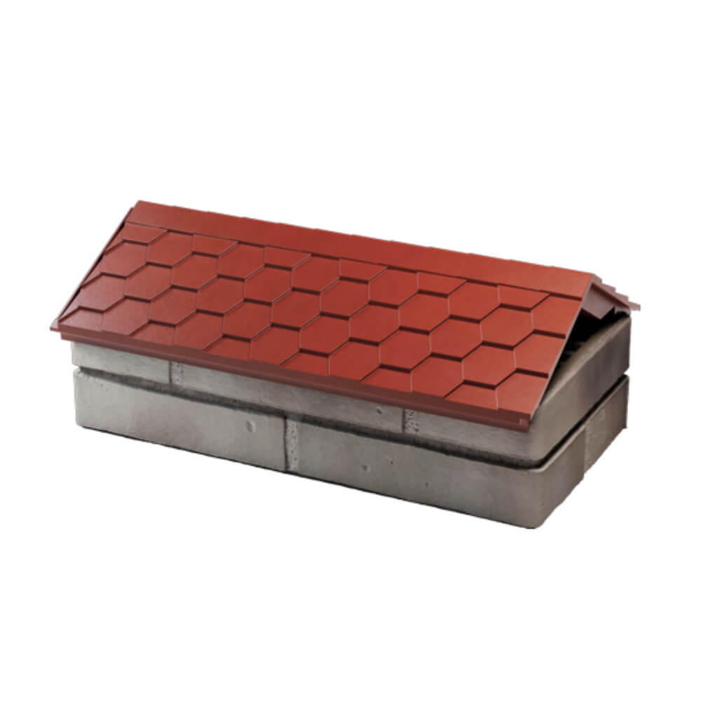 Парапет Zking Эверест Красный с посадкой на 1 кирпич (200/225/255мм) в Артеме фото