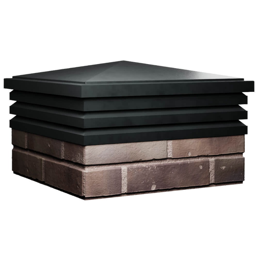 Колпак Zking Бона ХайТек Черный на столб 2х2 кирпича (513х513мм) в Артеме фото