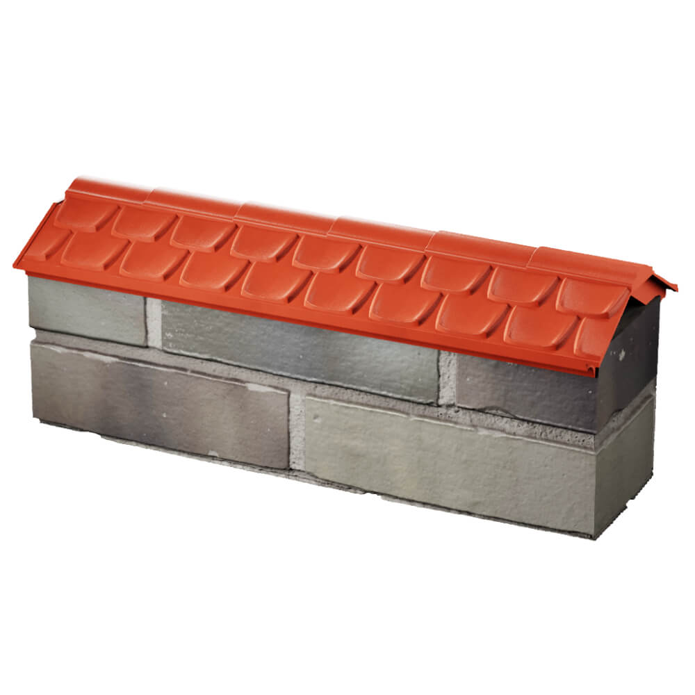 Парапет Zking Эльбрус Красный с посадкой на 0.5 кирпича (130мм) в Артеме фото