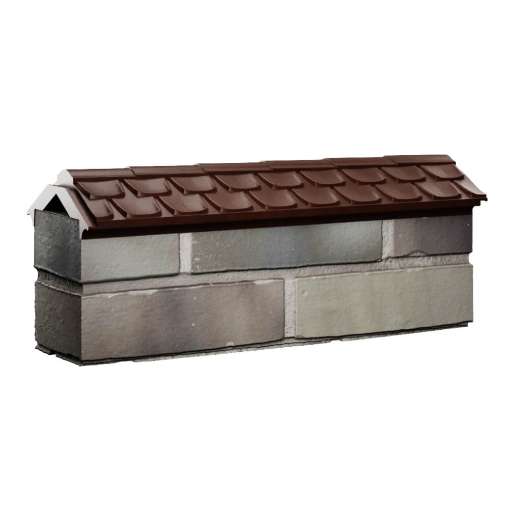 Парапет Zking Эльбрус Коричневый с посадкой на 0.5 кирпича (130мм) Артем фото