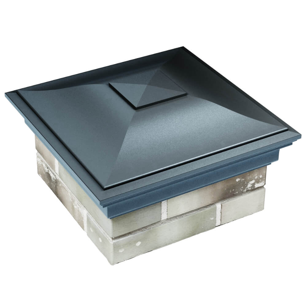 Колпак Zking Монблан Серый на столб 1.5х1.5 кирпича (385х385мм) в Артеме фото