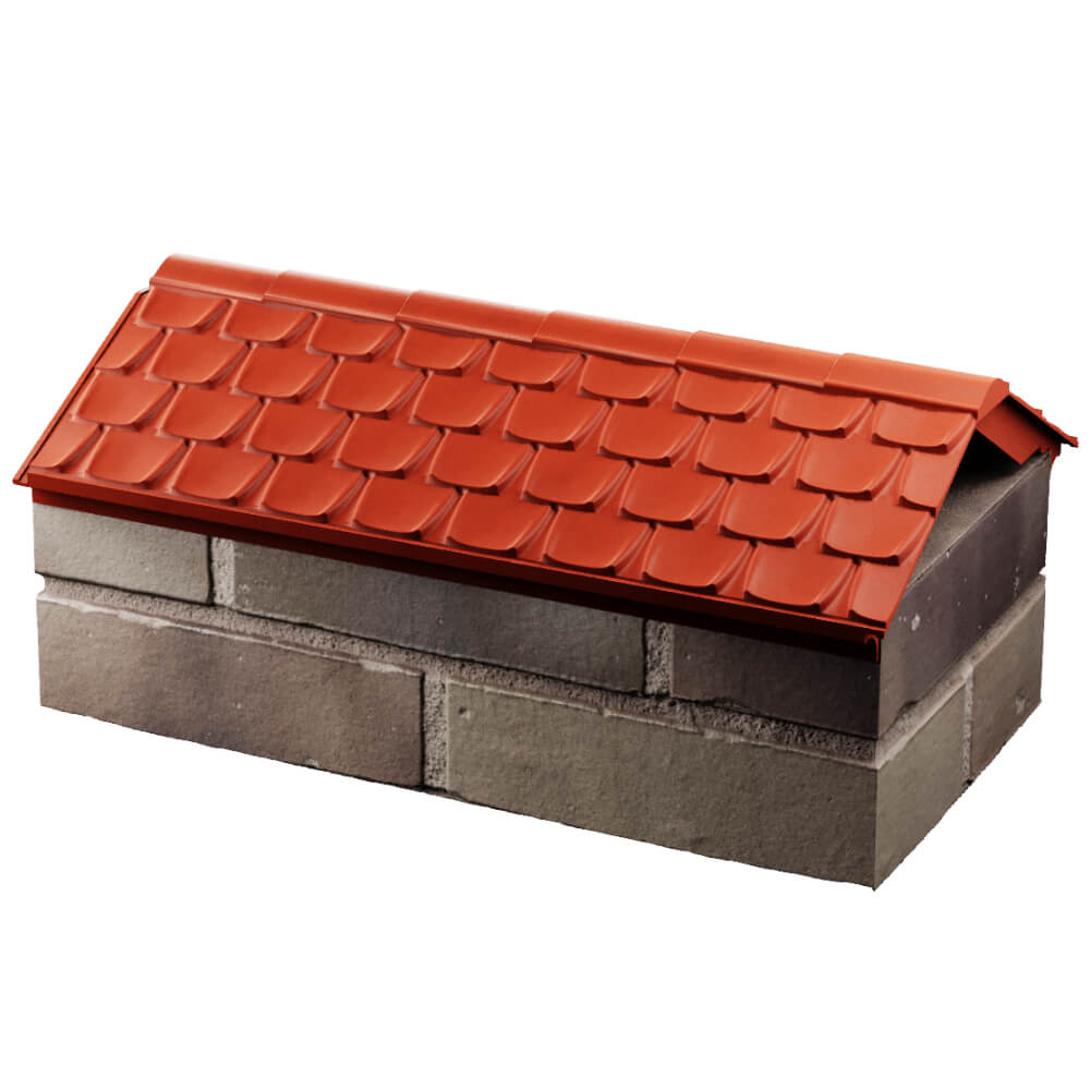 Парапет Zking Эльбрус Красный с посадкой на 1 кирпич (255мм) в Артеме фото