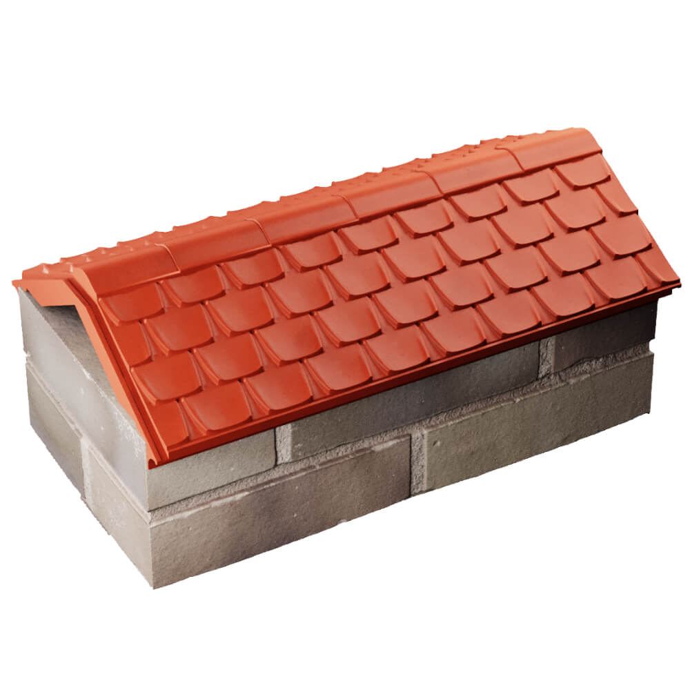Парапет Zking Эльбрус Красный с посадкой на 1 кирпич (255мм) в Артеме фото