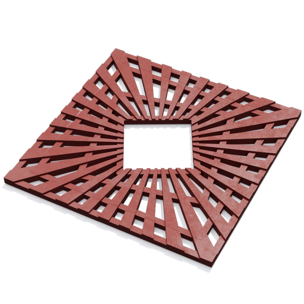 Приствольная решетка для дерева ZKING ATMOSPHERE 1.2х1.2м Красная в Артеме фото