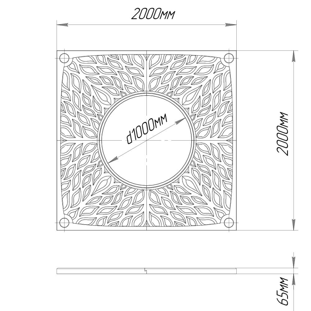 Приствольная решетка для дерева ZKING CRUST 2х2м Черная в Артеме фото