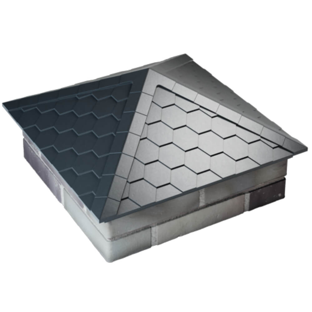 Колпак Zking Эверест Серый на столб 2х2 кирпича (535х535мм) Артем фото