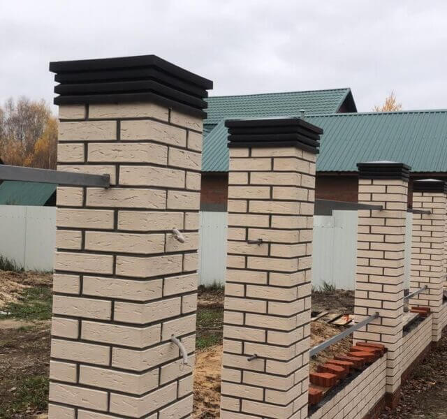 Колпак Zking Бона ХайТек Коричневый на столб 1.5х1.5 кирпича (385х385мм) в Артеме фото