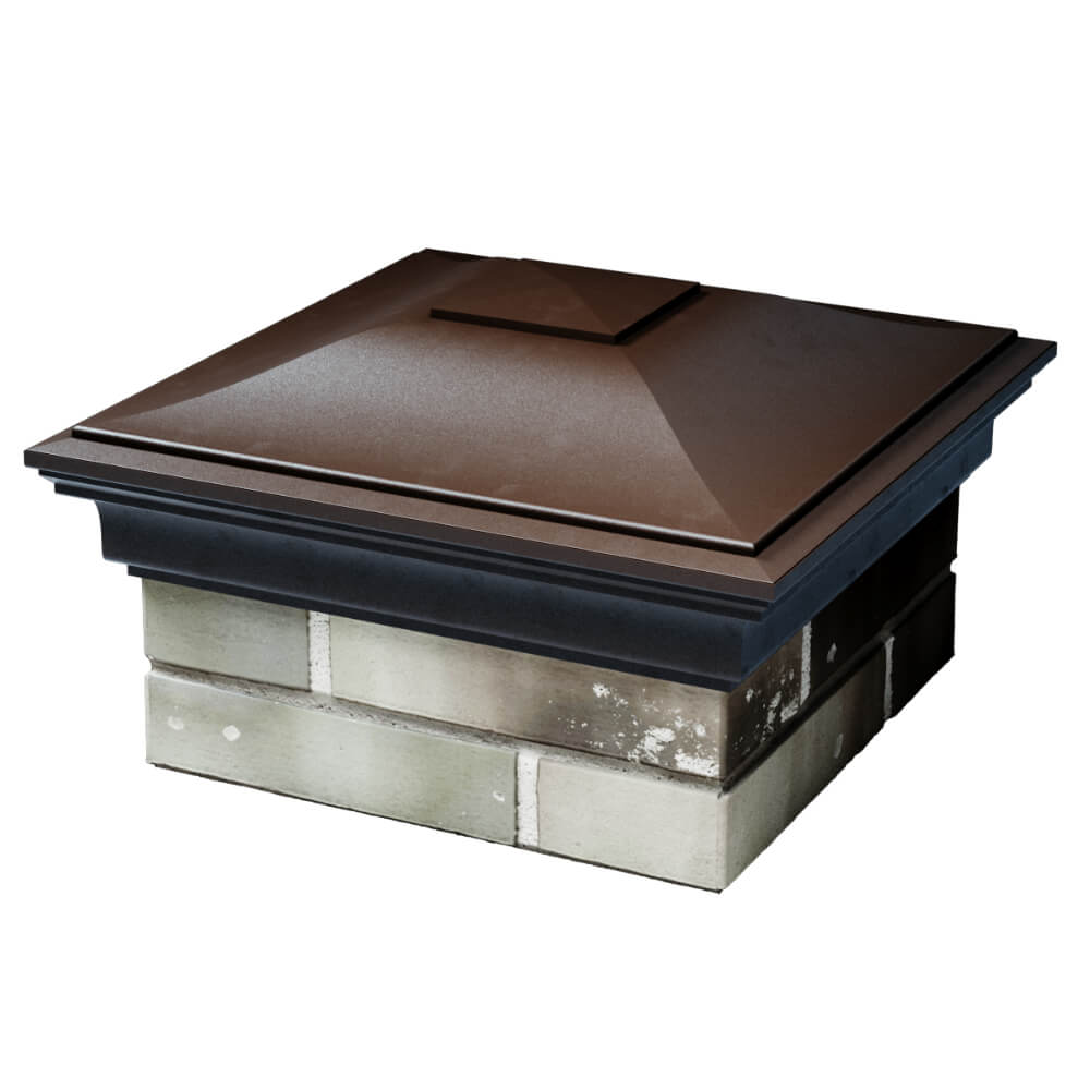 Колпак Zking Монблан Коричневый на столб 1.5х1.5 кирпича (385х385мм) в Артеме фото