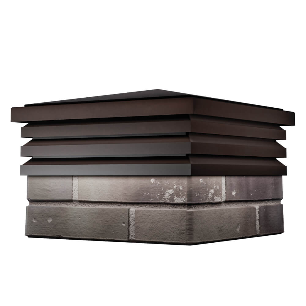 Колпак Zking Бона ХайТек Коричневый на столб 1.5х1.5 кирпича (385х385мм) в Артеме фото