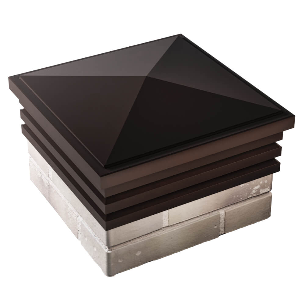 Колпак Zking Бона ХайТек Коричневый на столб 1.5х1.5 кирпича (385х385мм) в Артеме фото