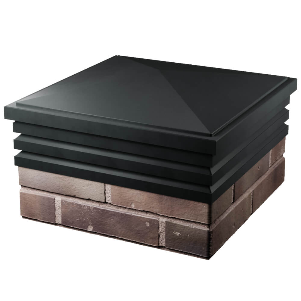 Колпак Zking Бона ХайТек Черный на столб 2х2 кирпича (513х513мм) в Артеме фото