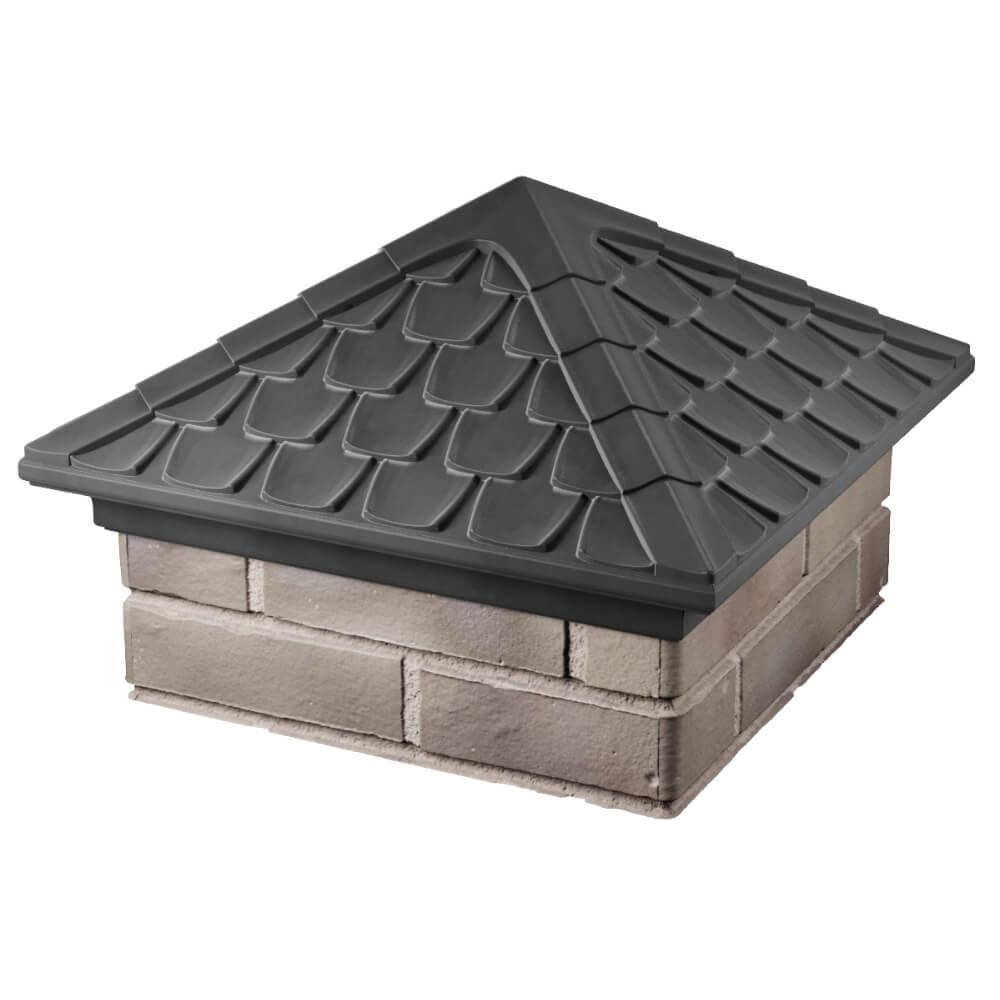 Колпак Zking Эльбрус Серый на столб 1.5х1.5 кирпича (385х385мм) в Артеме фото