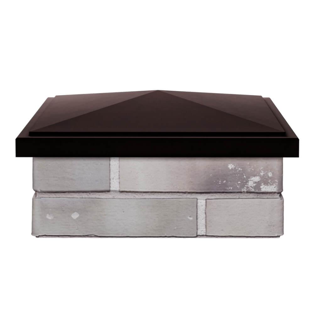 Колпак Zking БонаМоно Коричневый на столб 1.5х1.5 кирпича (385х385, 400х400мм)