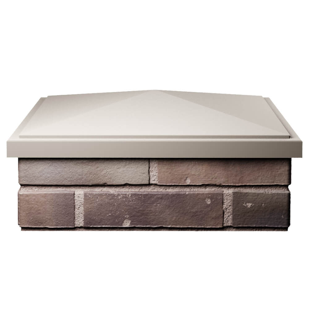 Колпак Zking БонаМоно Бежевый на столб 2х2 кирпича (515х515, 530х530мм)