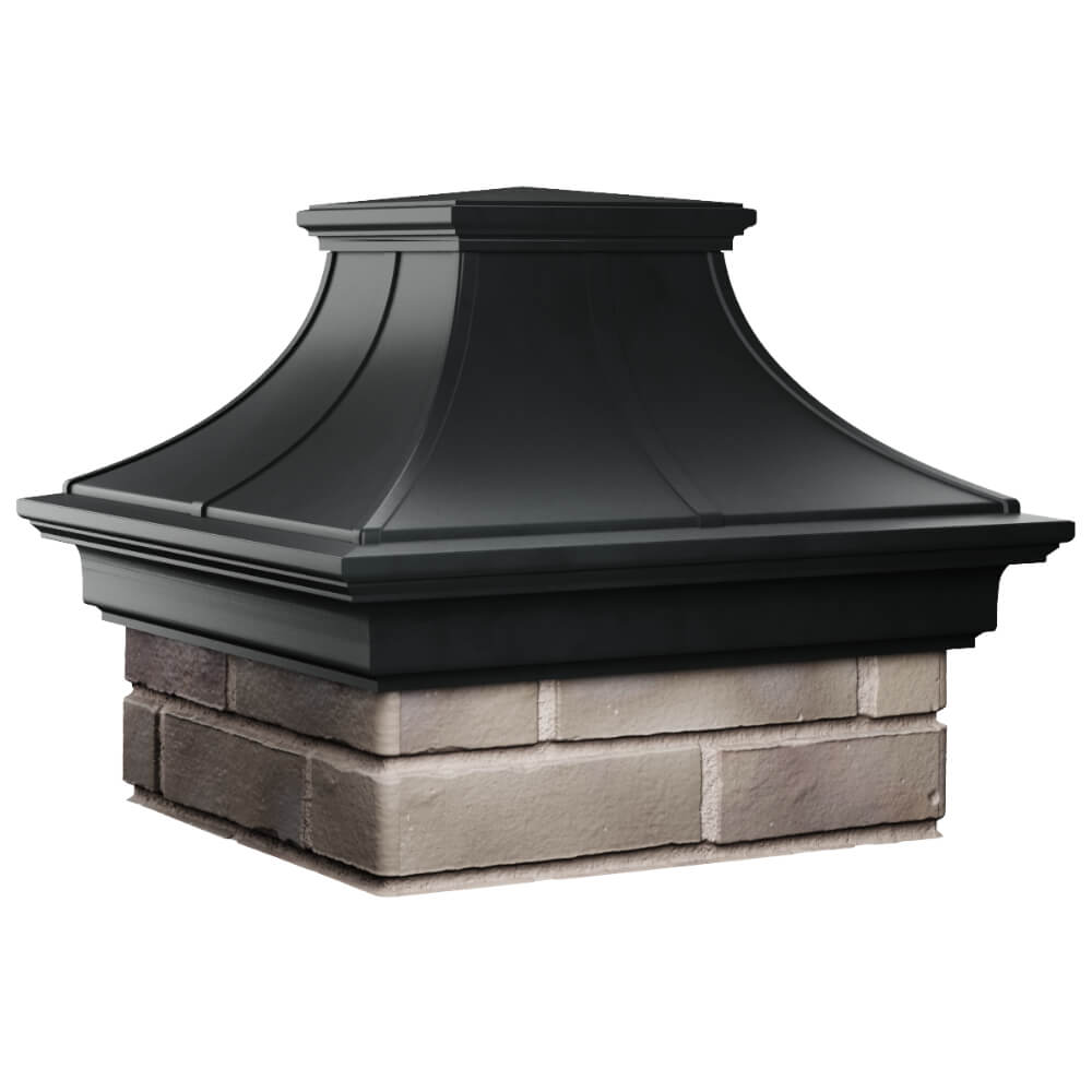 Колпак Zking Монблан Премиум Черный на столб 1.5х1.5 кирпича (385х385мм) в Артеме фото