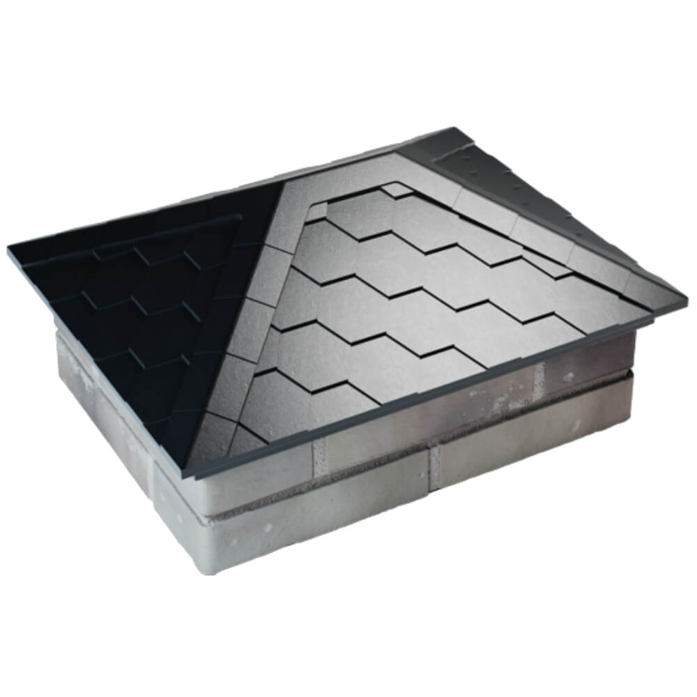 Колпак Zking Эверест Черный на столб 2х1.5 кирпича (520х390мм) Артем фото