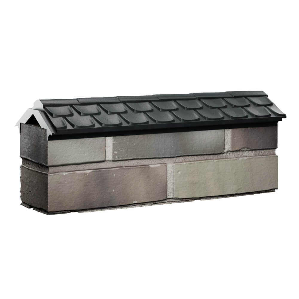 Парапет Zking Эльбрус Черный с посадкой на 0.5 кирпича (130мм) Артем фото