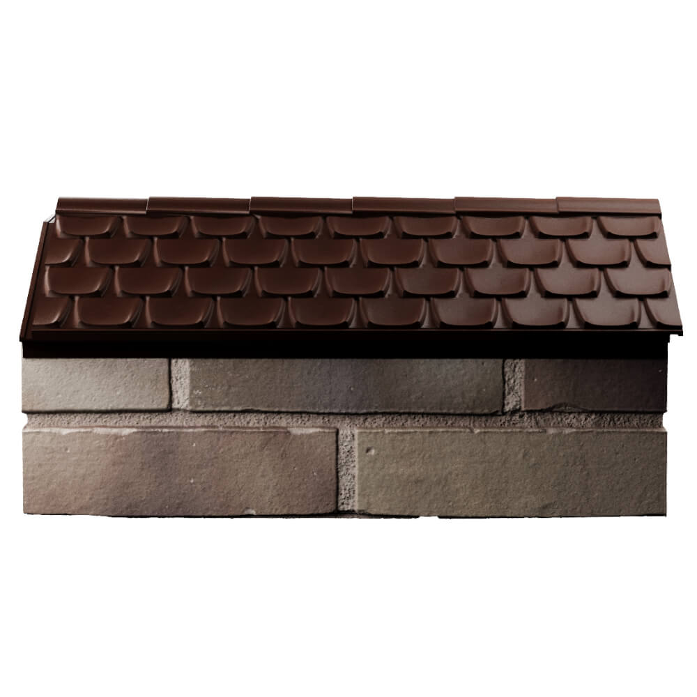 Парапет Zking Эльбрус Коричневый с посадкой на 1 кирпич (255мм) в Артеме фото
