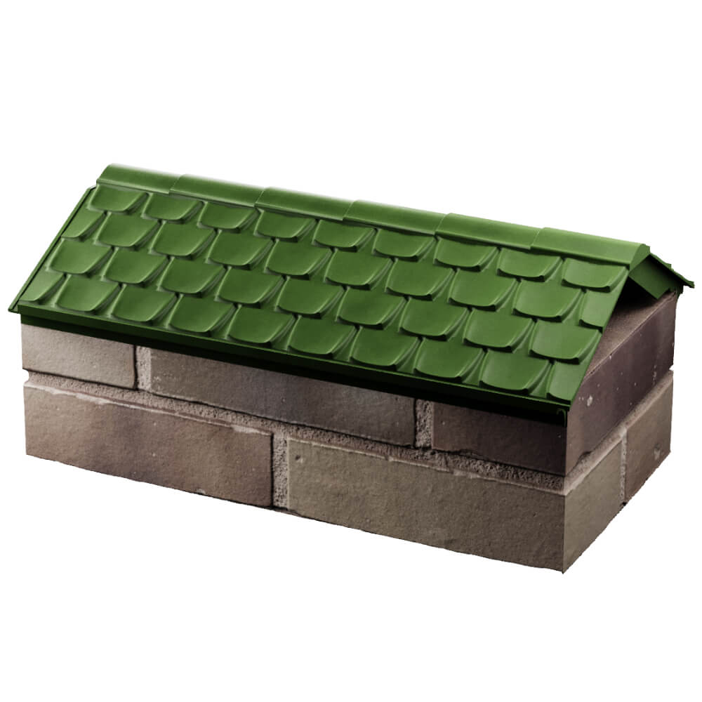 Парапет Zking Эльбрус Зеленый с посадкой на 1 кирпич (255мм) в Артеме фото