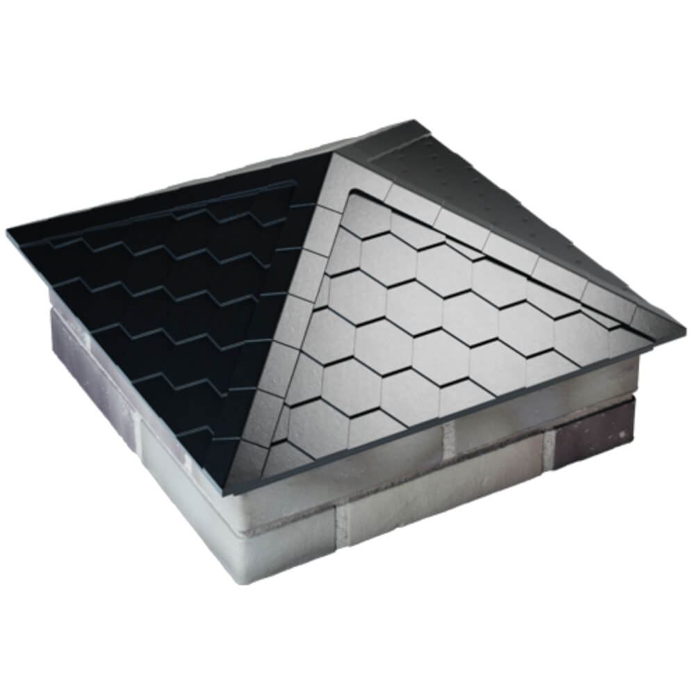 Колпак Zking Эверест Черный на столб 2х2 кирпича (535х535мм) Артем фото