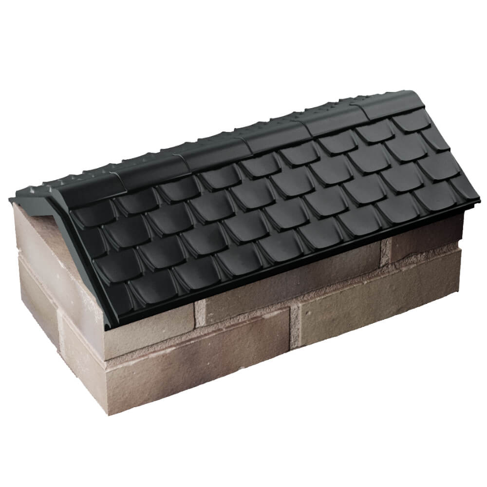 Парапет Zking Эльбрус Черный с посадкой на 1 кирпич (255мм) в Артеме фото