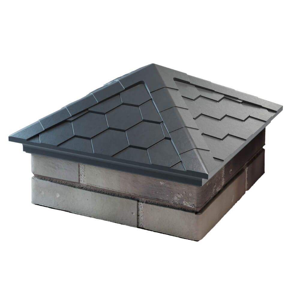 Колпак Zking Эверест Серый на столб 1.5х1.5 кирпича (390х390мм) в Артеме фото