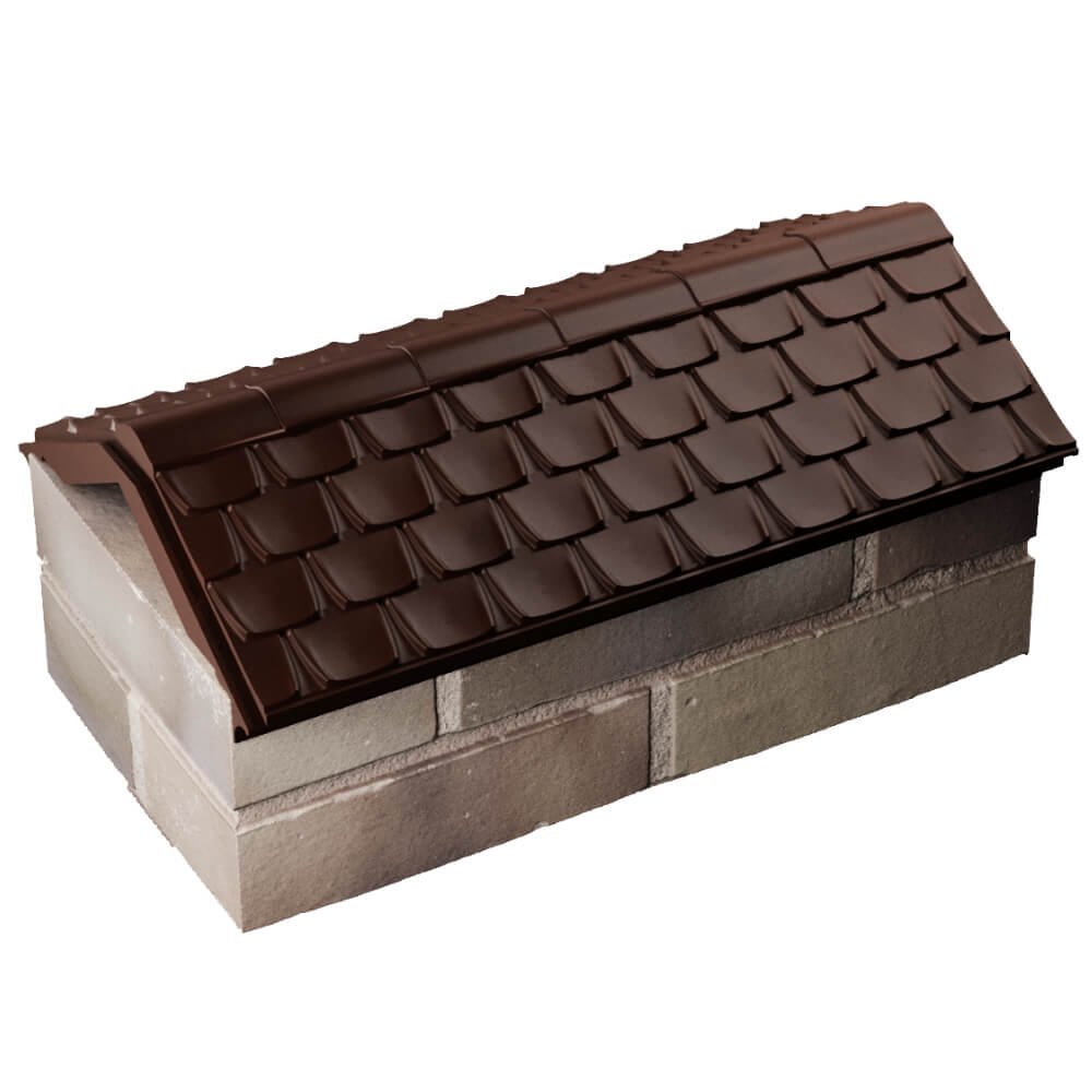 Парапет Zking Эльбрус Коричневый с посадкой на 1 кирпич (255мм) в Артеме фото