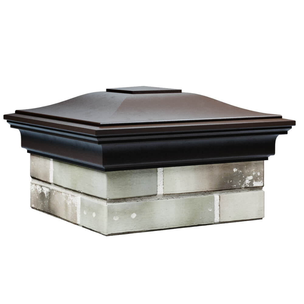 Колпак Zking Монблан Коричневый на столб 1.5х1.5 кирпича (385х385мм) в Артеме фото