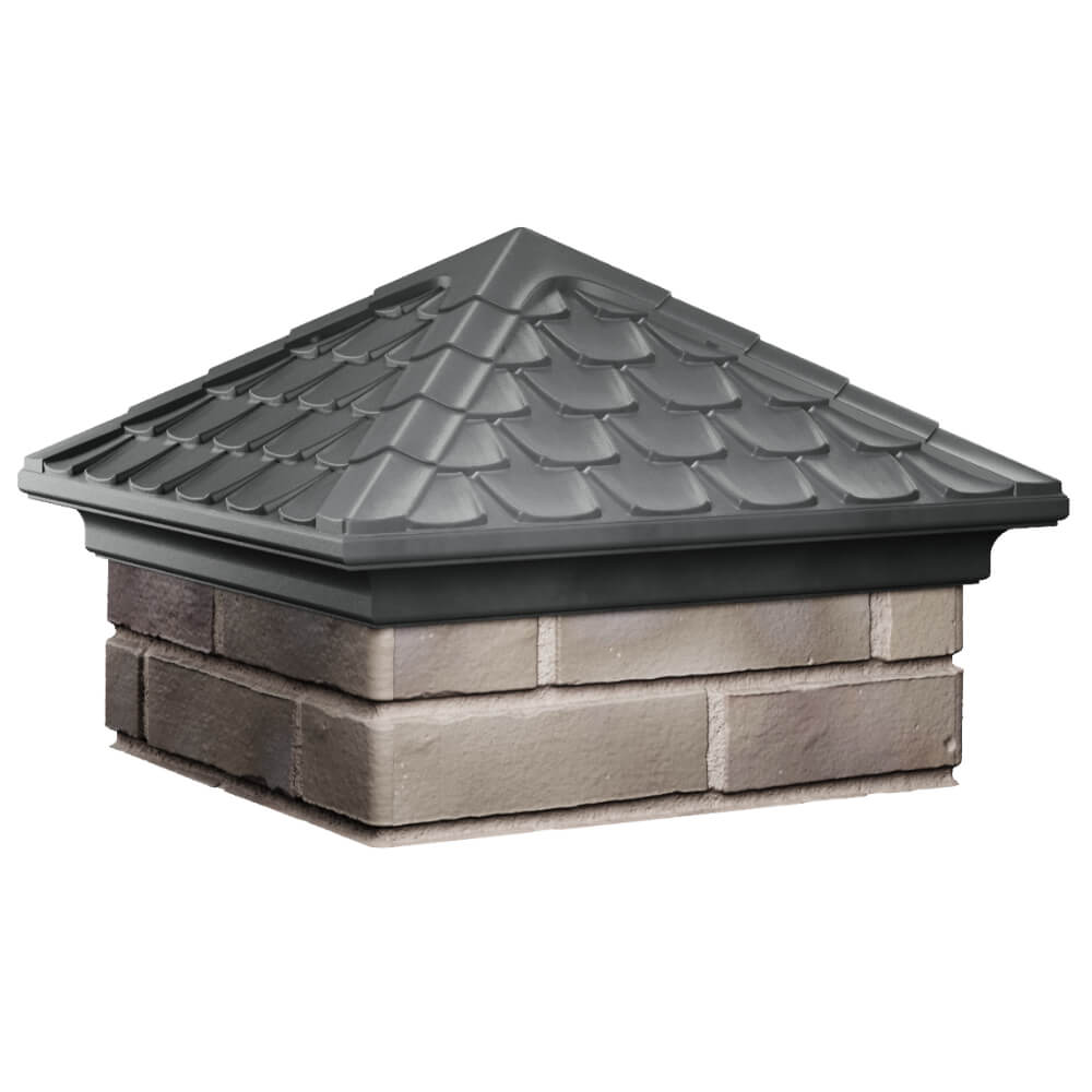 Колпак Zking Эльбрус Серый на столб 1.5х1.5 кирпича (385х385мм) в Артеме фото