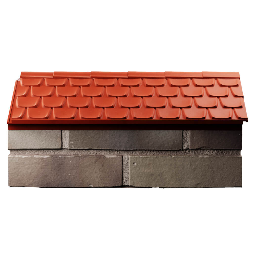 Парапет Zking Эльбрус Красный с посадкой на 1 кирпич (255мм) в Артеме фото
