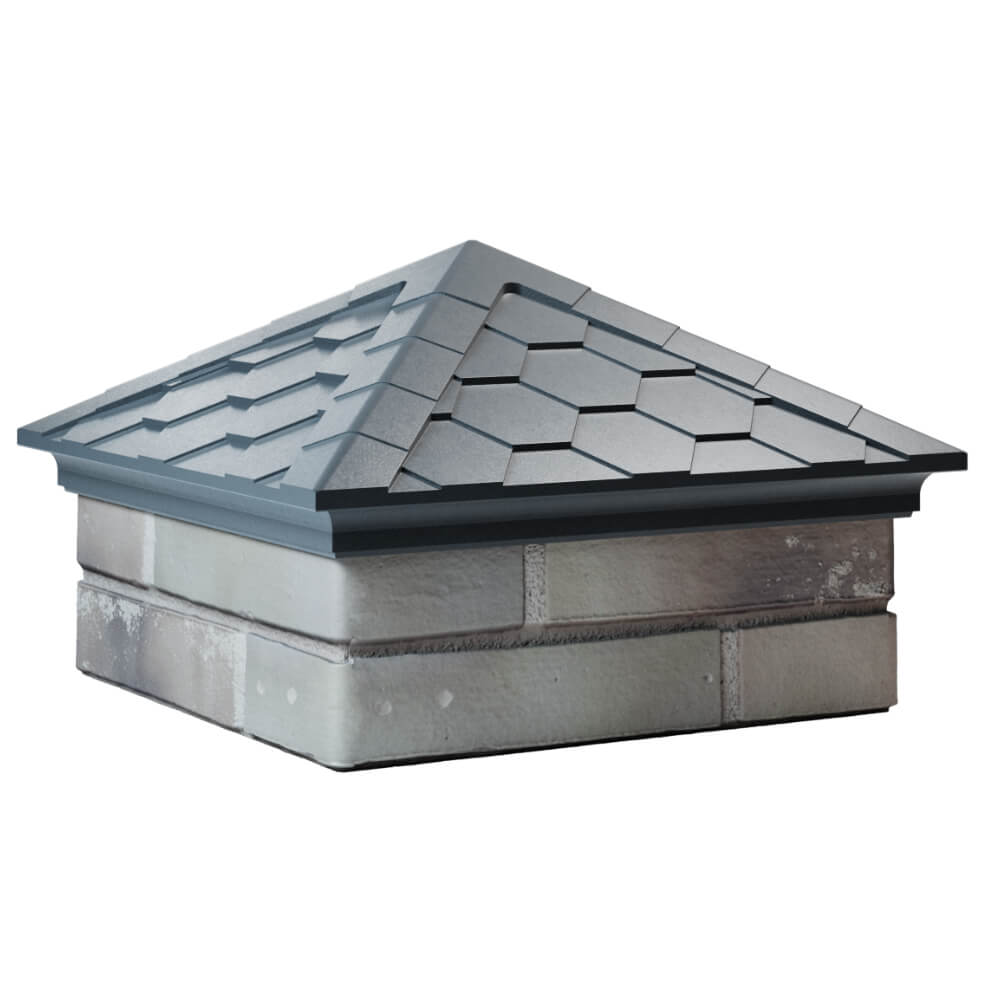 Колпак Zking Эверест Серый на столб 1.5х1.5 кирпича (390х390мм) в Артеме фото