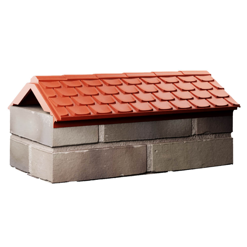 Парапет Zking Эльбрус Красный с посадкой на 1 кирпич (255мм) Артем фото