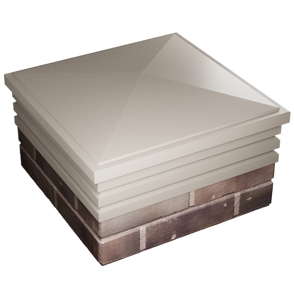 Колпак Zking Бона ХайТек Бежевый на столб 2х2 кирпича (513х513мм) в Артеме фото