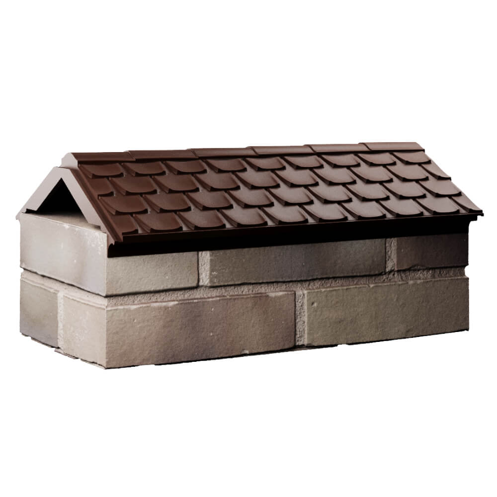 Парапет Zking Эльбрус Коричневый с посадкой на 1 кирпич (255мм) Артем фото
