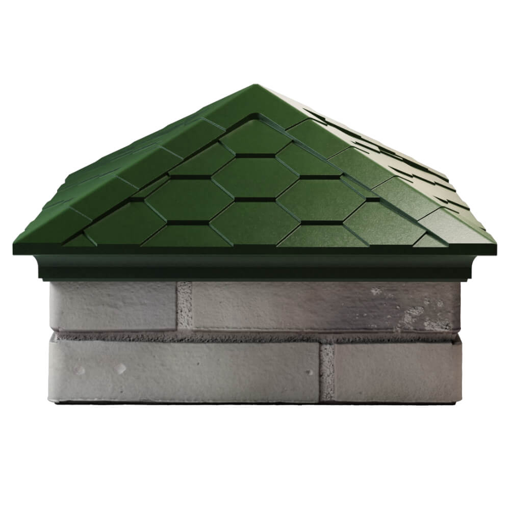 Колпак Zking Эверест Зеленый на столб 1.5х1.5 кирпича (390х390мм) Артем фото